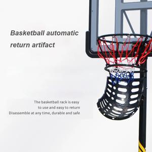 유용한 쉬운 설정 농구 후프 볼 리턴 시스템 야외 및 실내를 위한 편리한 고정점 슈팅 훈련 장치