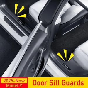 테슬라 모델 Y 주니퍼 2025 2026 앞뒤 도어 실 가드 스크래치 방지 펠트 커버 문턱 스트립 내부 자동차 액세서리