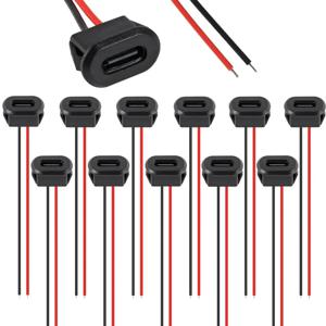 10PCS Type-C 여성 2Pin USB 커넥터 Type-C 여성 소켓 고속 충전 잭 충전 포트 USB-C 충전기 플러그