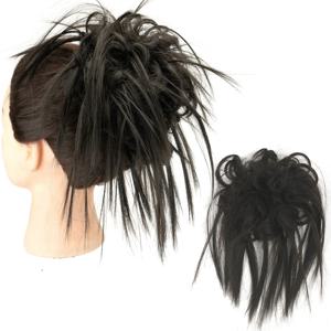 합성 메시 헤어 번 피스 업도 가짜 스크런치 익스텐션 곱슬 헤어피스 포니테일 시뇽 헤드밴드 헤어 번 여성용