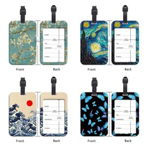 유화 수하물 태그 가방 ID 주소 이름 홀더 수하물 태그 여행 탑승 휴대용 가방 액세서리