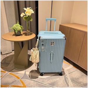 2024 신형 대용량 5륜 캐리어 가방 내구성 강한 올모션 휠 남성 여행용 가방 학생 가방 패션 트렌드