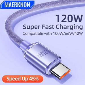 120W 6A USB C 케이블 초고속 충전 전화 충전기 유형 C 데이터 코드 삼성 S23 Realme Xiaomi 13 Huawei 빠른 충전 와이어