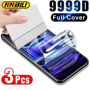 NNBILI 3Pcs 하이드로겔 필름 샤오미 레드미 노트 12 11 10 9 8 프로 플러스 5G 11S 10S 9S 8T 7 스크린 프로텍터 10 10C 9 9A 9T 9C