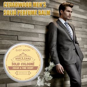 남성용 시더우드 고체 향수 휴대용 장시간 지속되는 향기 밤 씨드 오일 우디 향 일상 관리 선물