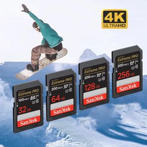 SanDisk 오리지널 SD 카드 울트라/익스트림 SD/익스트림 프로 32GB SDHC 64GB/128GB/256GB SDXC UHS-I U3/4K/V30 카메라용 카드