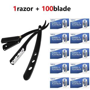 남성용 접이식 수동 면도기, 직선 면도기, 남성용 면도기, 면도날처럼 날카로운 면도날 이발소 면도기