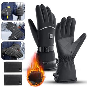 전기 가열 장갑 오토바이 겨울 모토 가열 장갑 따뜻한 방수 충전식 난방 열 장갑 스노모빌용