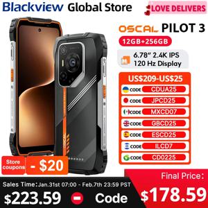 블랙뷰 오스칼 파일럿 3 러기드폰 6.78인치 2.4K IPS 120Hz 디스플레이 5G 미디어텍 디멘시티 6300 50MP 7500mAh NFC 휴대폰