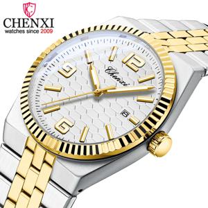 첸시 비즈니스 클래식 남성용 시계 스테인리스 스틸 야광 방수 손목시계 남성 날짜 요일 쿼츠 남성 시계 레로즈