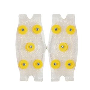 신발용 아이스 클리츠 5개의 스틸 스터드 TPE 고무 아이스 스노우 스파이크 미끄럼 방지 야외 등산 부츠 아이스 스노우 그립 크램폰 그립퍼