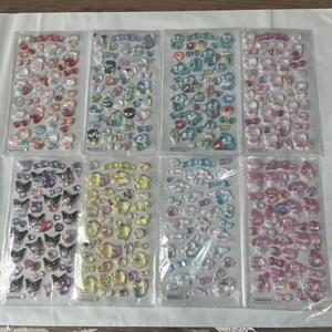 새로운 산리오 푸드 시리즈 3D 크리스탈 스티커 만화 헬로키티 행요돈 전화 케이스 DIY 장식 창의력 보상 스티커