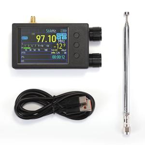 미니 블랙 휴대용 TEF6686 풀 밴드 FM/LW/MW/SW 라디오 수신기 2.4인치 터치 스크린