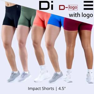 임팩트 쇼츠 DFWomen 피트니스 스포츠 쇼츠 로우 립드 밴드 요가 쇼츠 운동 스크런치 버트 심리스 레깅스