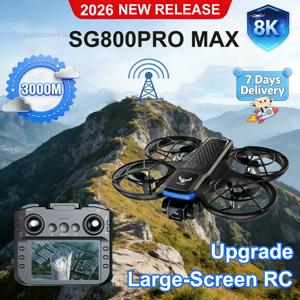 SG800 PRO MAX 8K 듀얼 카메라 드론 쿼드콥터 브러시리스 모터 광학 흐름 원격 제어 야외 항공 촬영 선물