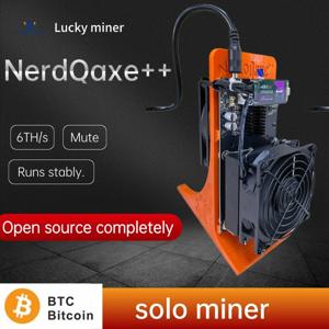 2026 새로운 NerdQaxe++ 6TH/s 비트코인 ​​채굴기 솔로 럭키 채굴기 BM1370 Asic 칩 BTC 암호화폐 채굴 로터리 및 전원 공급 장치