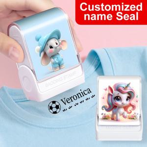 맞춤형 여행 스탬프 세트 - 어린이용 내구성 방수 이름 스탬프, 개인 맞춤 유치원 선물, 변색 방지 잉크 기술