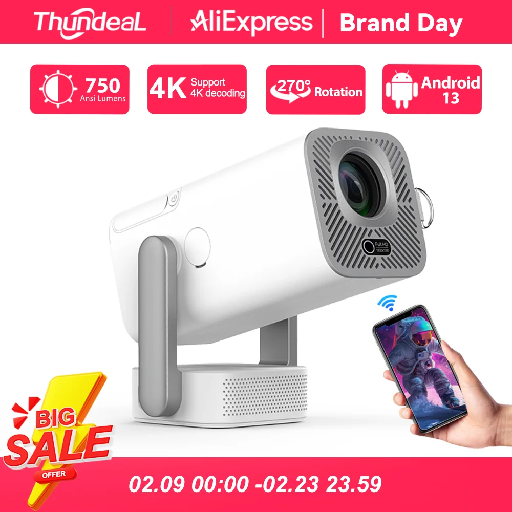 썬디엘 풀HD 프로젝터 TD80 Pro 1080P 2K 4K TD80Pro TD80W 업그레이드 WIFI 안드로이드 미니 빔 프로젝터 3D LED 비디오 홈시어터