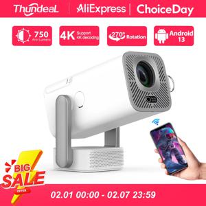 썬디엘 풀HD 프로젝터 TD80 Pro 1080P 2K 4K TD80Pro TD80W 업그레이드 WIFI 안드로이드 미니 빔 프로젝터 3D LED 비디오 홈시어터