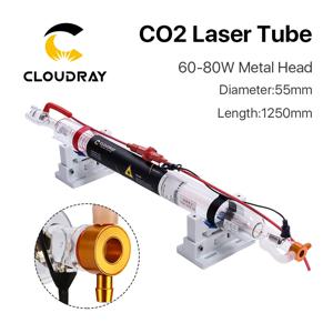 Clodray Co2 금속 헤드 레이저 튜브 CR70 60-80W Dia.55mm 1250mm 길이 레이저 소스 10.6um Co2 레이저 조각 기계