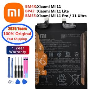 Xiaomi Mi 11 Mi11 Lite / 11 Pro 11Pro / 11 Ultra 11Ultra BP42 BM4X BM55 전화 배터리 용 2025 년 100% 기존 배터리