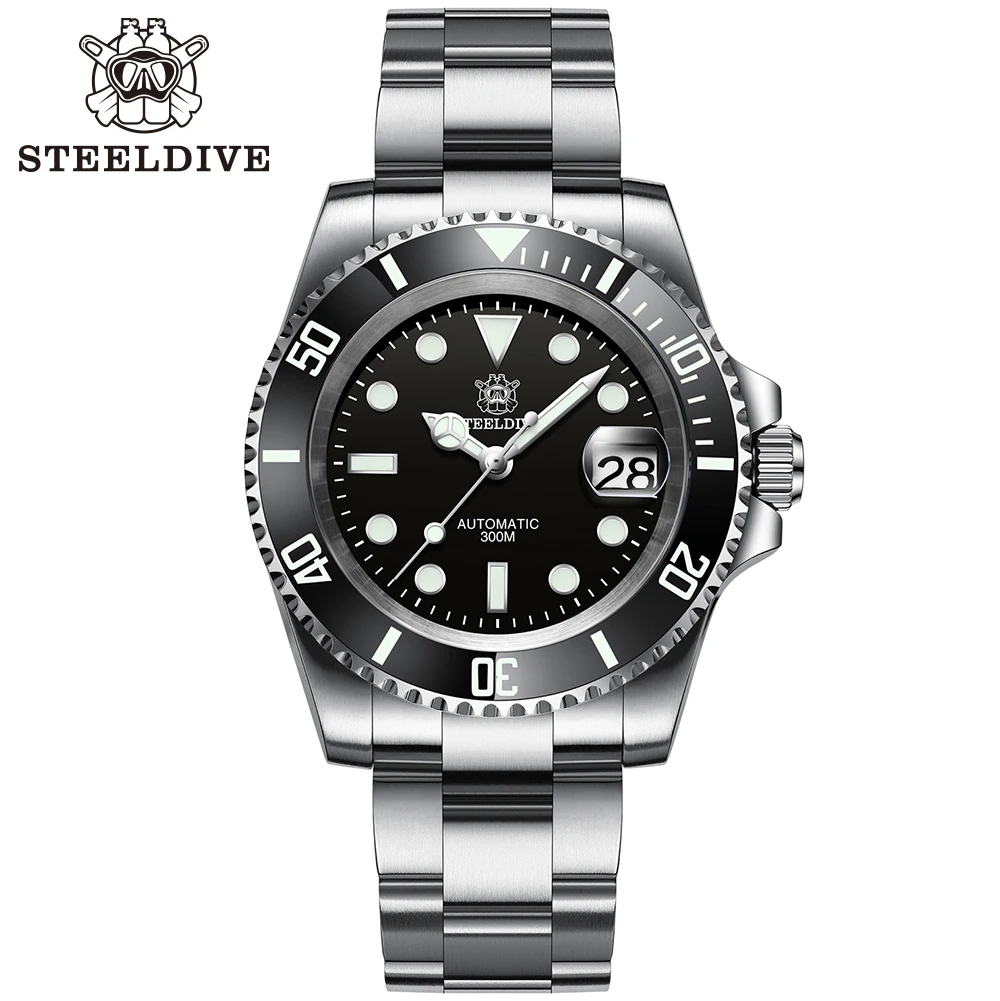 SD1953 뜨거운 판매 세라믹 베젤 41mm Steeldive 30ATM 방수 NH35 자동 남성용 다이브 시계 Reloj