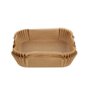 50Pcs 일회용 에어 프라이어 종이 오일 흡수 및 안티 오일 종이 트레이 비 스틱 베이킹 패드 대형 인성 광장