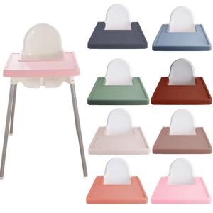 BPA 프리 실리콘 아기 하이체어 플레이스매트, 내열성 미끄럼 방지 식사 테이블 매트, 아기 하이체어 수유 플레이스매트, 새로운 커버리지