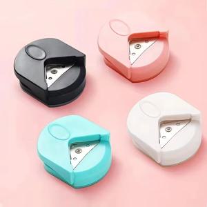 1/4pc R4 카드 둥근 커터 코너 라운더 종이 휴대용 구멍 트리머 각도 테두리 펀치 사진 스크랩북 사무실 DIY 공예 도구