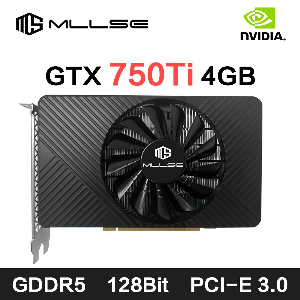 MLLSE GTX 750Ti 4GB 그래픽 카드 GDDR5 128비트 DVI VGA PCI-E 3.0 지포스 GPU Gtx 750 8GB 게이밍 비디오 카드 비디오 카드