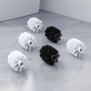 욕실 청소용 변기 브러시 교체용, 흰색 및 검은색 헤드, 화장실 도구 1개