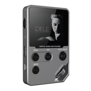 C5 8GB 무손실 Bluetooth MP3 음악 플레이어, 아연 합금 본체, 회전식 컨트롤, 무선 연결, FM 라디오, 음성 녹음기