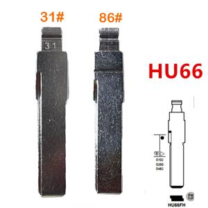 10개 31 #   86 #   HU66 KD 블레이드 플립 리모컨 키 블레이드 (폭스바겐 파사트, 보라, 시트, 스코다, 아우디용) Keydiy KD Xhorse VVDI JMD 호환
