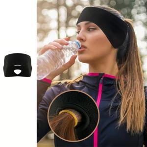 1pc 겨울 Sweatband 귀 따뜻하게 말꼬리 동굴 머리띠 여성 남성 Windproof 러닝 머리띠 요가 야외 사용 스포츠 피트니스 Ela