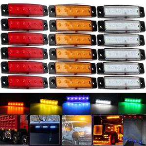10pcs/30x6 SMD LED 자동차 자동 트럭 트럭 트레일러 사이드 마커 표시기 방향 지시등 테일 경고 후면 조명 램프 24V 12V