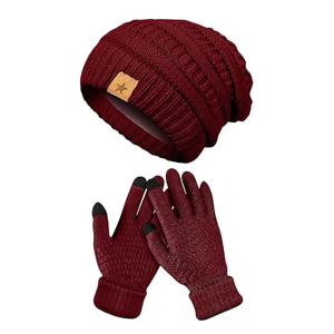 따뜻한 모자 장갑 세트, 부드러운 귀 보호, 겨울 따뜻한 벙어리 장갑, 방풍 플러시 비니 캡, 남녀공용 선물, 2 개/세트