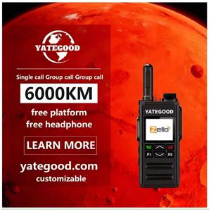 야테굿 G288 젤로 무선 리모컨 무전기 SIM카드 4G 3G 안드로이드 블루투스 휴대폰 PTT 와이파이 GPS 글로벌 8