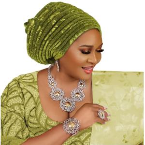 아프리카 레이디 헤드피스 무슬림 머리 스카프 모자 글리터 원단 터번 모자 여성용, 플리츠 헤드 랩 보넷