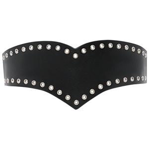 여자의 블랙 PU 가죽 속이 빈 탄성 코르셋 여성 Cummerbund 코트 허리띠 드레스 Decration 와이드 벨트 J1090