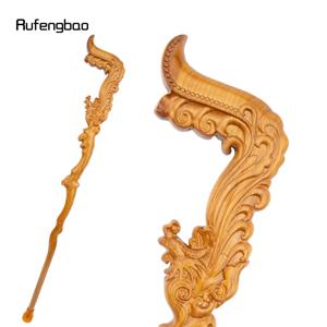 노란색 꽃 나무 피닉스 단일 공동 패션 나무 스틱 장식 Cospaly 지팡이 할로윈 목발 지팡이 Crosier 95cm