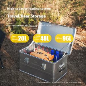 MOUNTAINHIKER 20L 30 48L 50L 80L 96L 캠핑 피크닉 여행 상자 액세서리 보관 가방 하이킹 알루미늄 합금 대용량 상자