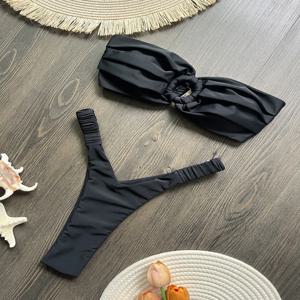 마이크로 비키니는 여성 수영복을 밀어 2024 섹시한 여성 수영복 브라질 비키니 세트 끈 팬티 수영복 비치웨어