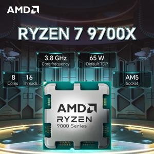 AMD Ryzen 7 9700X R7 9700X 3.8GHz L3=32M 프로세서 65W 8코어 16스레드 DDR5 소켓 AM5 4NM 새 제품이지만 팬 없음