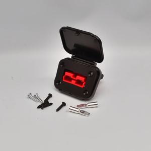 앤더슨 플러그 커넥터 용 1pcs 50A 케이블 커넥터 플러그 캐러밴 캠핑카 보트 트럭 용 플러시 마운트 브래킷 패널 커버