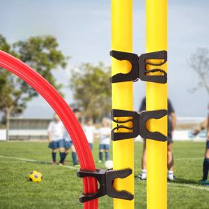 360 °   회전식 콘 클립 커넥터 - 축구, 농구, 드론 민첩성 훈련 장비, 피트니스 사인 폴 액세서리