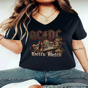 2025 플러스 사이즈 데일리 여성 캐주얼 v 넥 티셔츠 만화 캐릭터 디자인 편지 반팔 빠른 건조 및 통기성