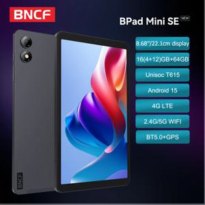 BNCF BPad Mini SE 8.7인치 IPS 태블릿 Unisoc T615 8코어 Android15 (4+12)GB RAM+64GB ROM 5500mAh 배터리 5G Wifi/GPS/Widevine L1