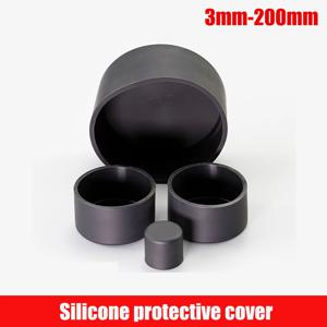 검정색 실리콘 고무 원형 캡 ID 3mm -76mm 방진 씰 블랭킹 엔드 스토퍼 보호 커버 (파이프 튜브 가구 패드용)