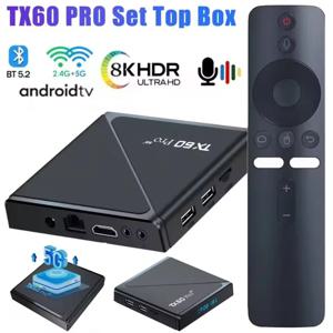TX60 PRO 안드로이드 16 스마트 TV 박스 14K 2.4G/5G 듀얼 WiFi6 BT5.2 미디어 플레이어 Allwinner H313 쿼드 코어 16G 256GB 리모컨 셋톱 박스