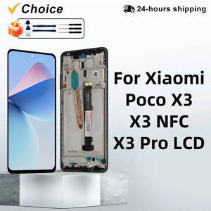 6.67 ''Xiaomi POCO X3 LCD MZB07Z0IN POCO X3 Pro NFC M2102J20SG LCD 교체 부품 용 터치 스크린 디지타이저 선택